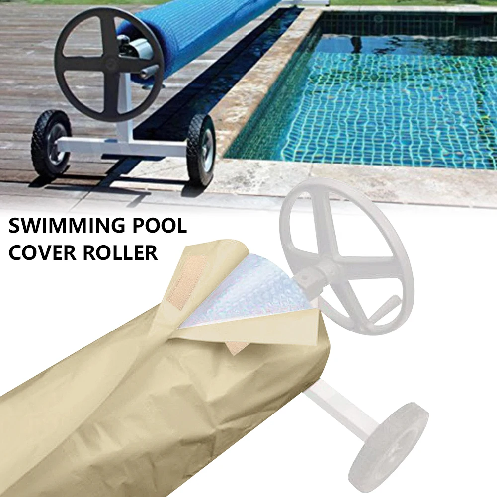 Swimming Pool Cover Outdoor Dustproof Waterproof UV Protective Pool Solar  Roller Reel Cover Solar Blanket Swimming Tool