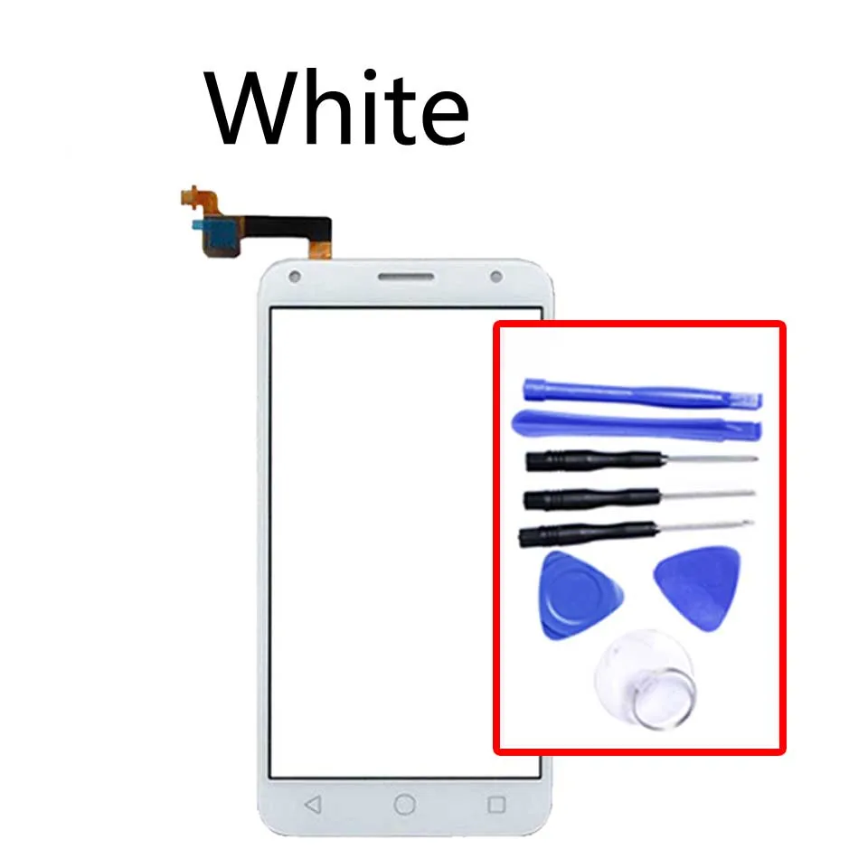 White-With tool Сенсорный экран для Alcatel One Pixi 4 5,0 OT5010 OT 5010 5010D 5010E 5010X сенсорный экран Сенсорная панель дигитайзер замена стекла - Цвет: White-With tool