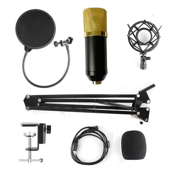 

Condenser Microphone Kit Adjustable Studio Suspension Boom For Computer Audio Studio Recording Vocal Mic with Microphone Holder