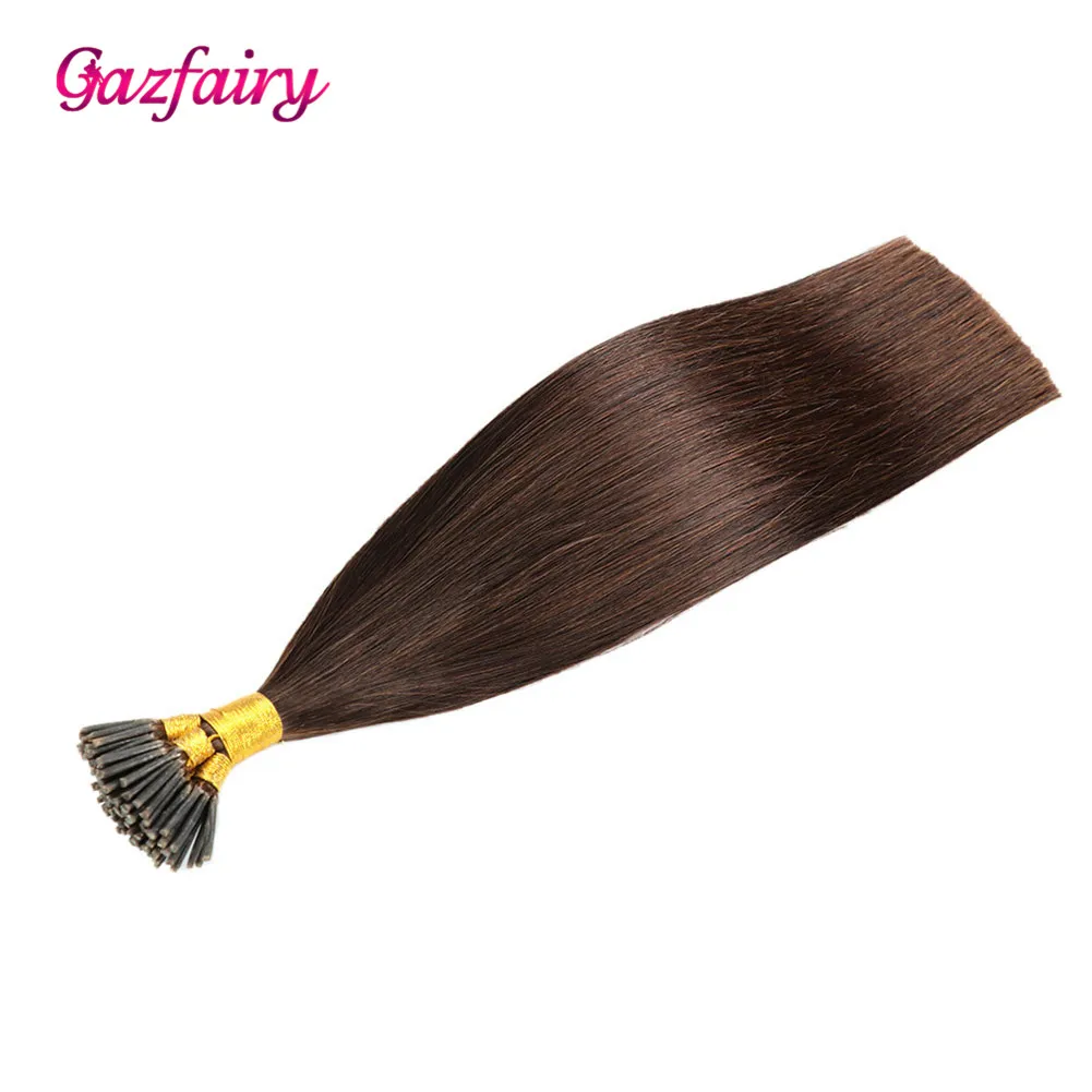 Gazfairy 18 дюймов 1 г/прядь 50 г 100 I Tip человеческие наращивание волос фьюжн кератин