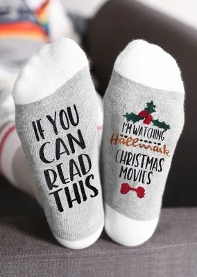 Хит, носки с рождественским принтом из фильма, хлопковые теплые носки на молнии для мужчин и женщин, рождественские носки с принтом из фильма, мужские носки