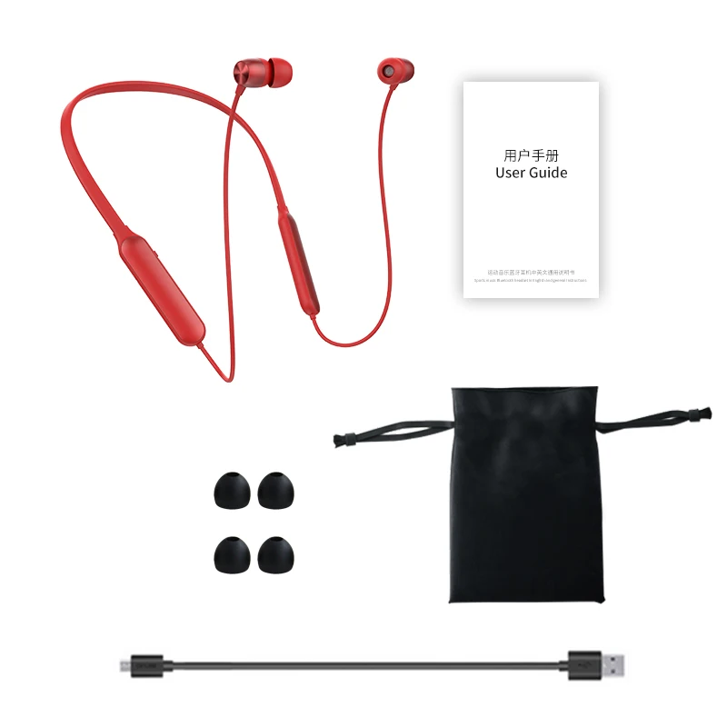 Roman Z702 bluetooth-наушники на шею беспроводные наушники для Xiaomi iPhone наушники стерео auriculares fone de ouvido с микрофоном - Цвет: RED