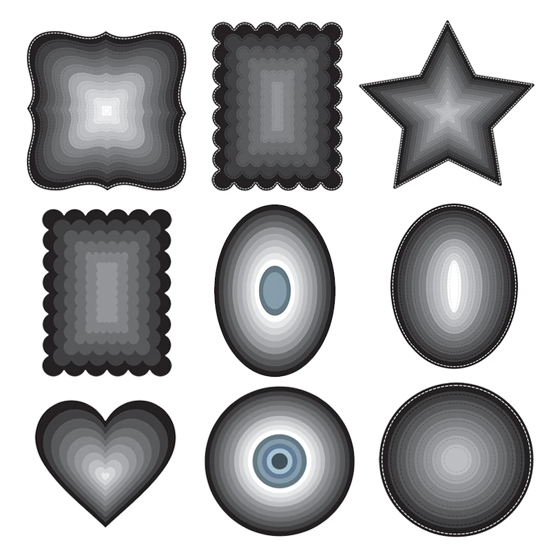 Versatile Metal Cutting Dies for DIY Scrapbooking and Crafts