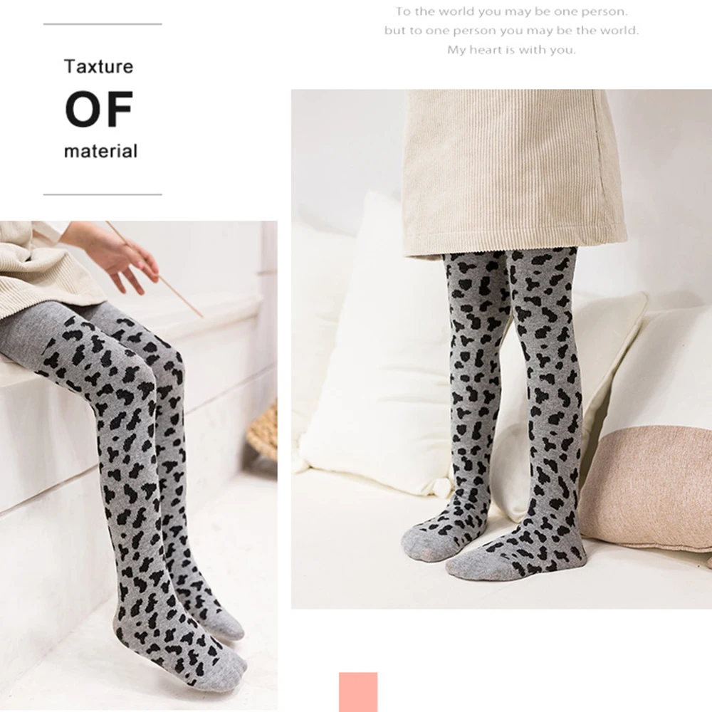 Spring Autumn Tight For Baby Girls Children Leopard Pattern Pantyhose Cotton Stocking Toddler Tights Kid Warm Tights Top Quality