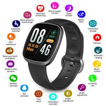 

NEW Smart Watch Waterproof GT103 Health Sport Fitness Tracker Sleep Monitor Music Control Color Screen Touch Watch For Women Men
