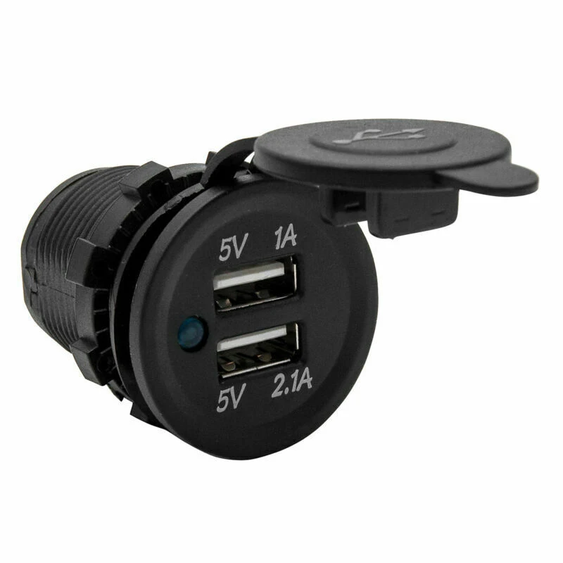 Универсальное автомобильное зарядное устройство с двумя USB-портами 12-24 в пост.