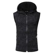 Стиль Западный стиль мужской Приталенный жилет с капюшоном пальто крутой спортивный Универсальный жилет 7597