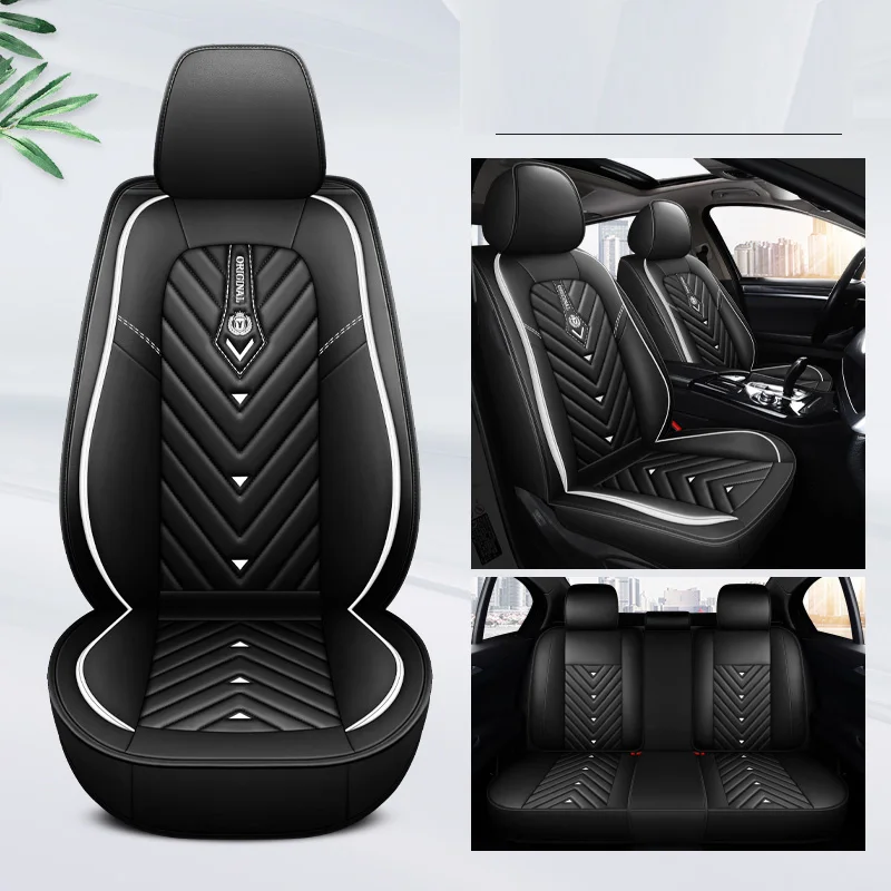 

Car Seat Cover Mdcs Front/Rear Vehicle Cushion Not Moves Universal Pu Leather Black/Red Non-Slide For Lada Vesta E1 X45
