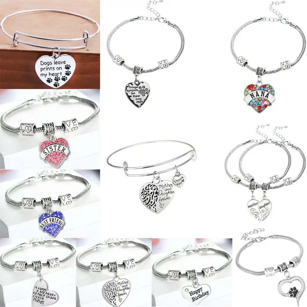 mom and daughter charm bracelets