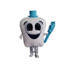 Костюм талисмана косплей зуб плюшевый талисман мультфильм день рождения Хэллоуин необычный костюм для взрослых костюм унисекс