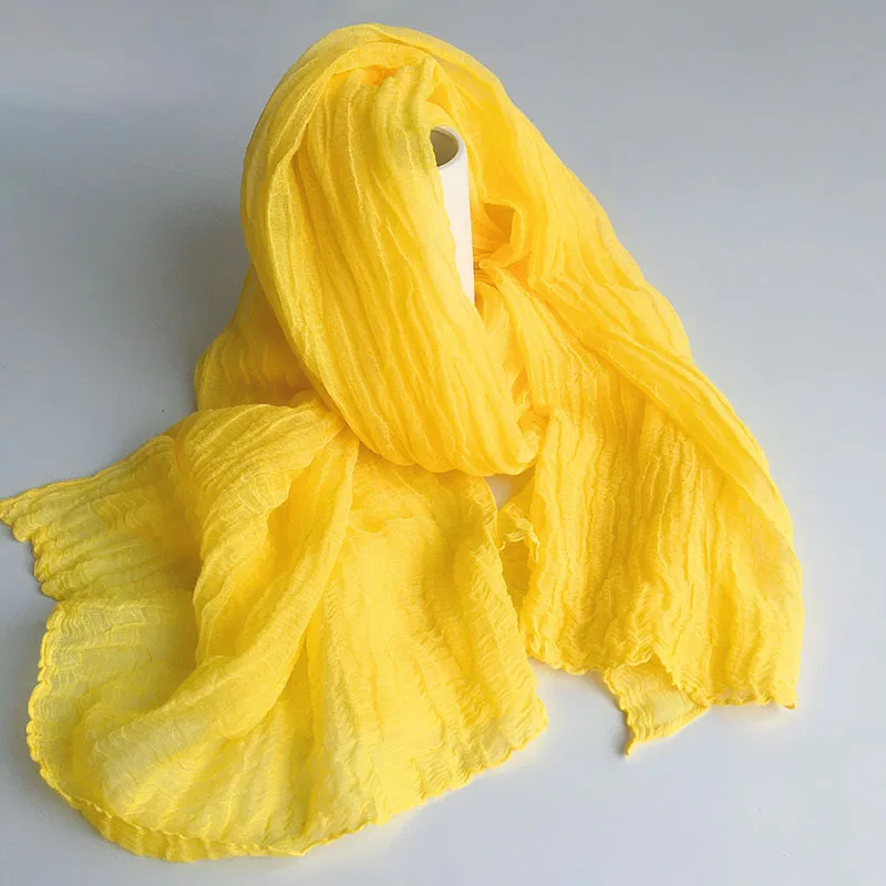 Linen scarfs for ladies Big Size Solid Color Muslim Hijab Women s Headscarf hijab turbans for