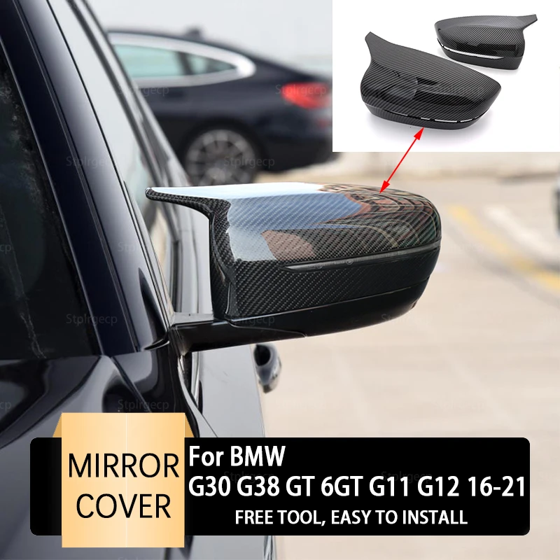 

Replacement Mirror Cover For BMW 4 5 7 8 Series G11 G12 G14 G15 G16 G22 G23 G24 G30 G31 G38 Left Driver Carbon Fiber Look ABS