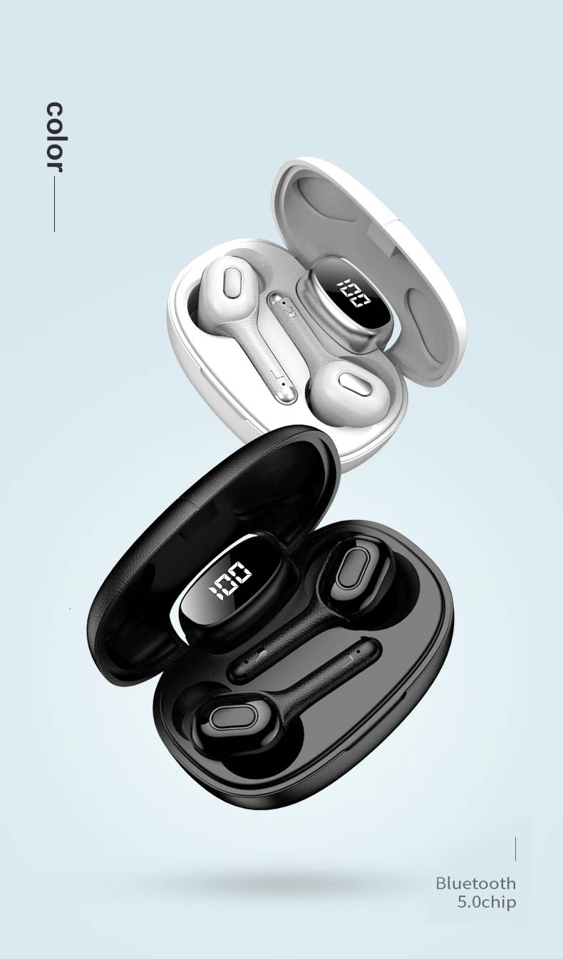 Ubeamer T9S Bluetooth гарнитура беспроводная водонепроницаемая Мини-Спортивная цифровой дисплей мощность большая емкость зарядка 6D шумоподавление