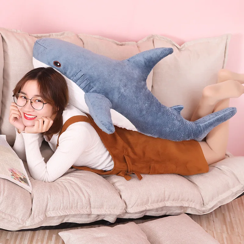 

2019 Creative Toy Shark Pillow Custom INS Hot Selling Great White Sharks Pillow And Blanket Birthday Gift for a Girlfriend