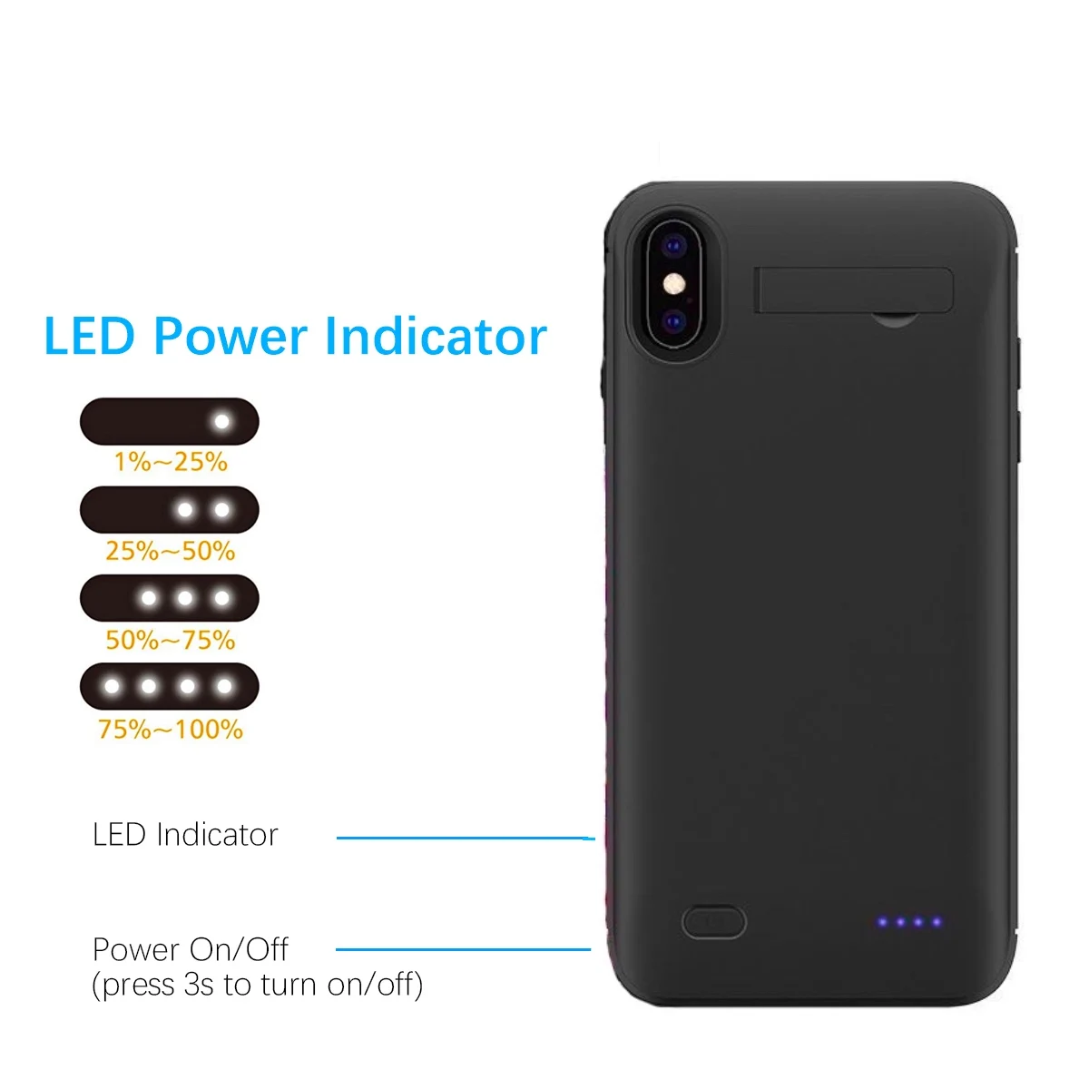 Чехол для аккумулятора для iphone XR X XS Max Slim power Bank Charing чехол для iphone 6 6S 7 8 Plus чехол для зарядного устройства с подставкой задняя крышка