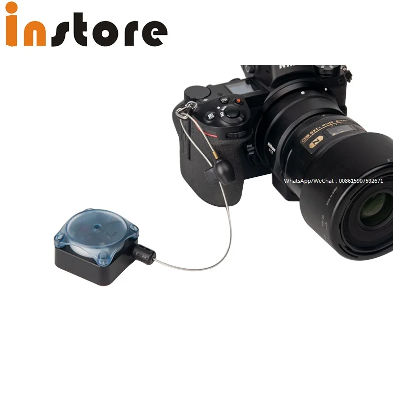 10Pcs Retractable Telescopic Anti-Theft Alarm Cable Pull Box Luxury Bag Merchandise Display Security Recoiler Box Rope Lock Wire