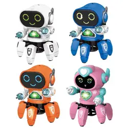 Robot dansant intelligent électronique à Six griffes RC, avec lumières LED, jouets éducatifs pour enfants, musique, cadeaux de noël et d'anniversaire pour garçons 