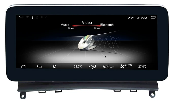 10,25 дюймовый Android 9,0 автомобильный DVD gps плеер для Mercedes Benz W204 c-класс 2008-2010 4 Гб ram+ 64 ГБ rom gps навигация Bluetooth