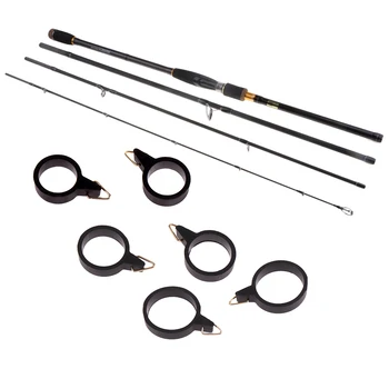 

Fishing Rod 4 Pieces Carbon Fiber Saltwater 3.0m & 6PCS Fishing Hook Keepers
