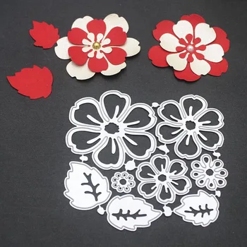 

Knife Mold Layered Petal & Leaf Frame Crafts Metal Steel Cutting Dies Scrapbooking DIY Paper Album Card Embossing Dies