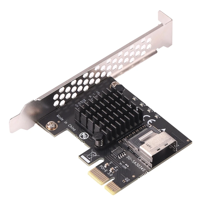 PCIe X1 Mini SAS 4 x SATA 3.0 SSD Expansion Card PCI Express Mini SATA