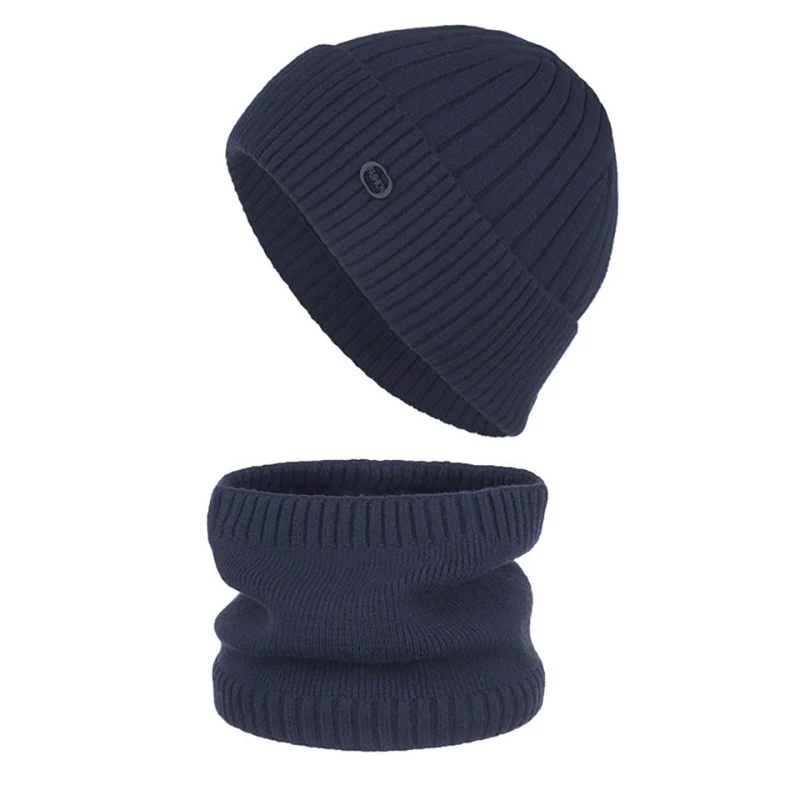 2 шт. шапочка шейный платок вязаные шапки шарф Зимний Gorros удобный дышащий чепчик дышащая эластичная шапка вязаная шапочка