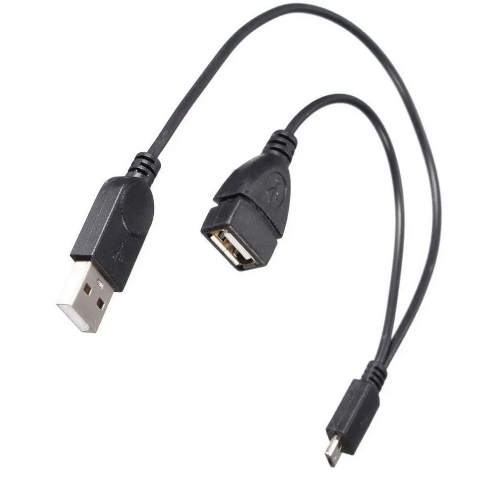 OTG Хост разветвитель питания Y Micro USB штекер гнездо адаптер кабель Шнур