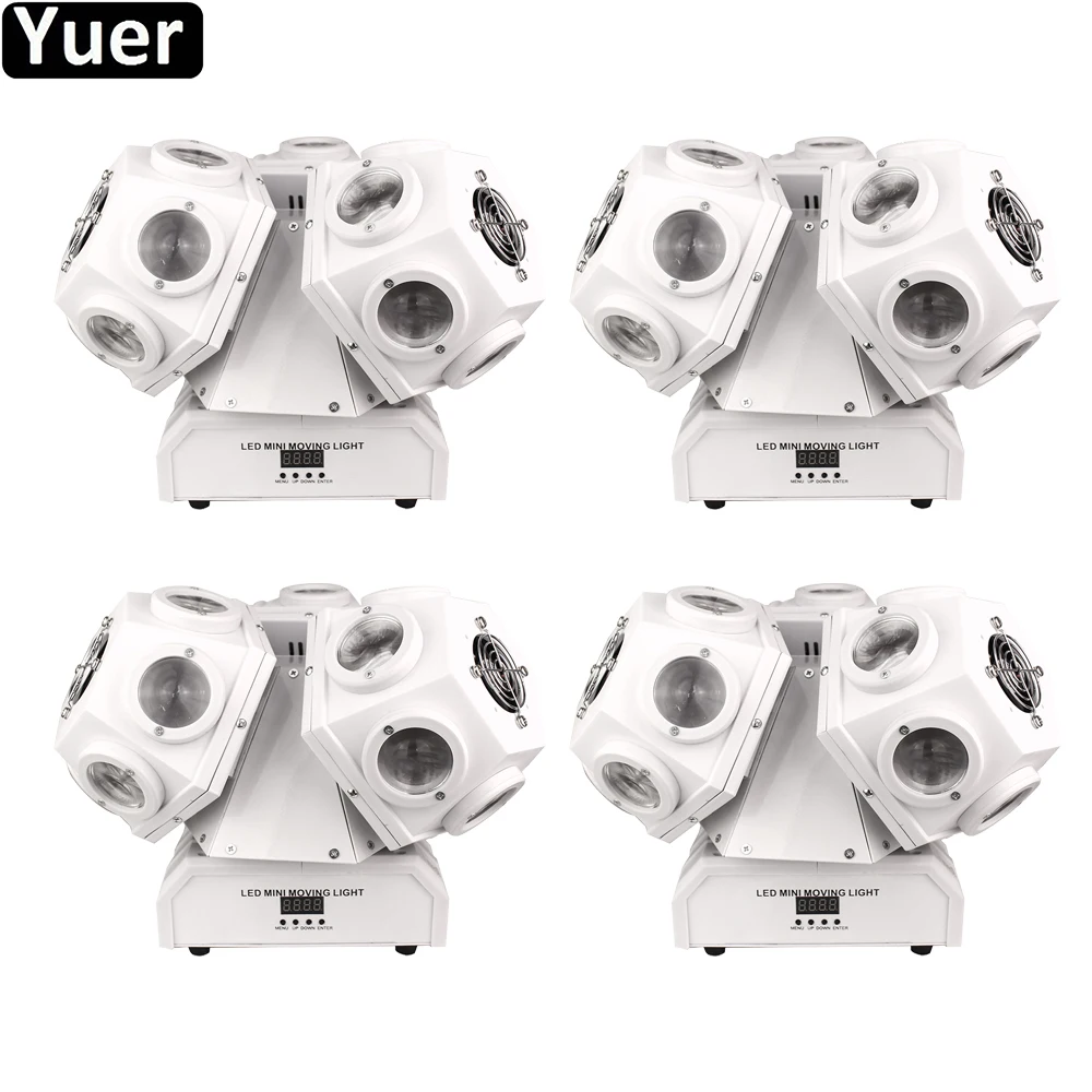 4Pcs/Lot 3Head 18x10W RGBW 4IN1 LED Moving Head Light DMX512 DJ Disco Light Color Music Party Wedding Club Stage Lighting Effect