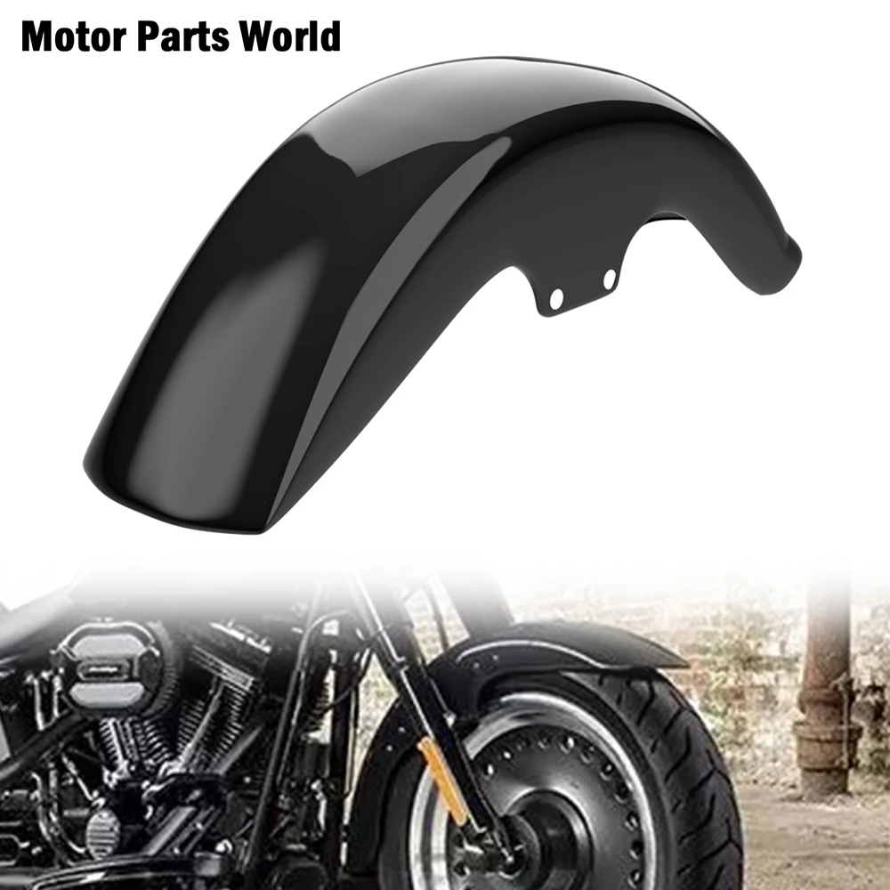 Мотоциклетный глянцевый черные передние Брызговики для Harley Softail FLSTF Fat Boy FLSTFB Lo 2006