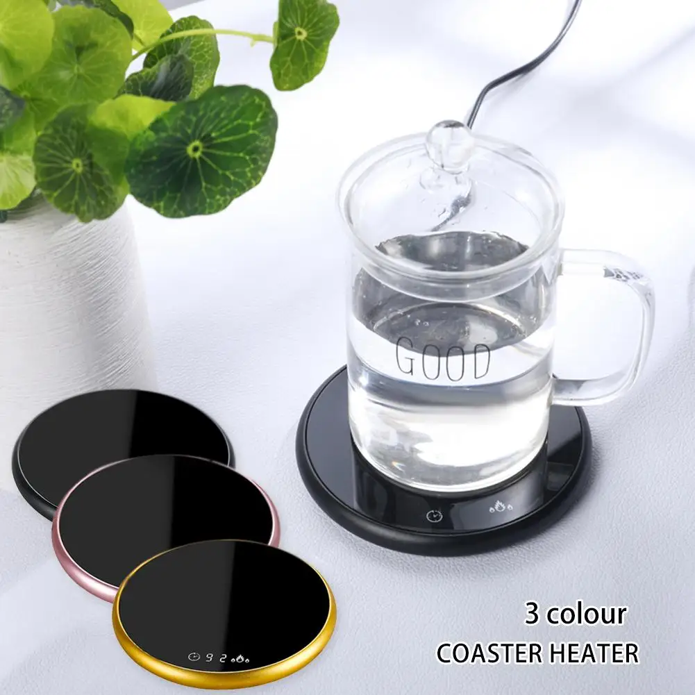 

Household Touch 55 Constant Temperature Heating Coaster Two Gear Electric Glass Ceramic Cup Warmer Three Color Glass Panel