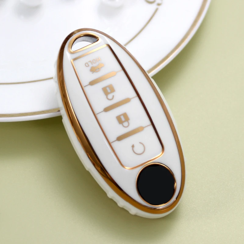 Soft Tpu 4 Buttons Car Key Case Cover Shell For Nissan Xtrail T32