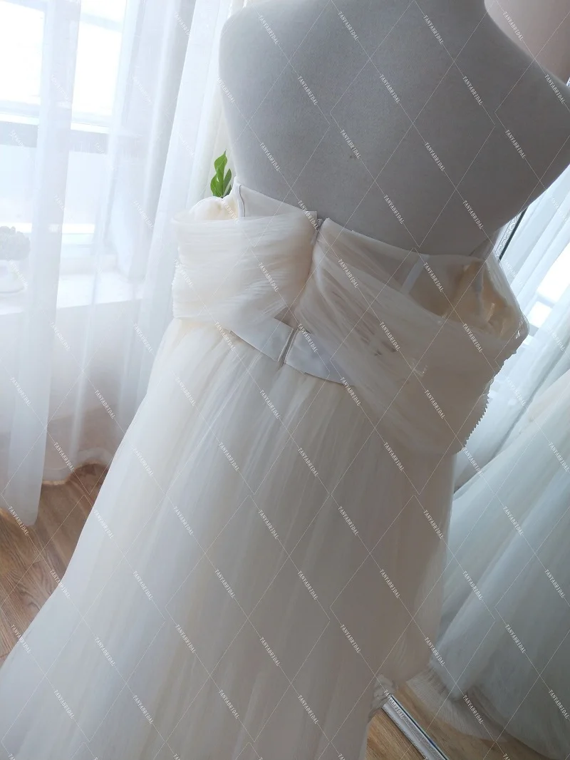 Потрясающая фатиновая юбка свадебное платье романтическое сказочное французское деревенское свадебное платье с рукавами-фонариками ZW137