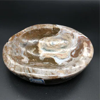 

Wholesale natural ocean jasper ashtray ocean jasper bowls quartz crystal 002