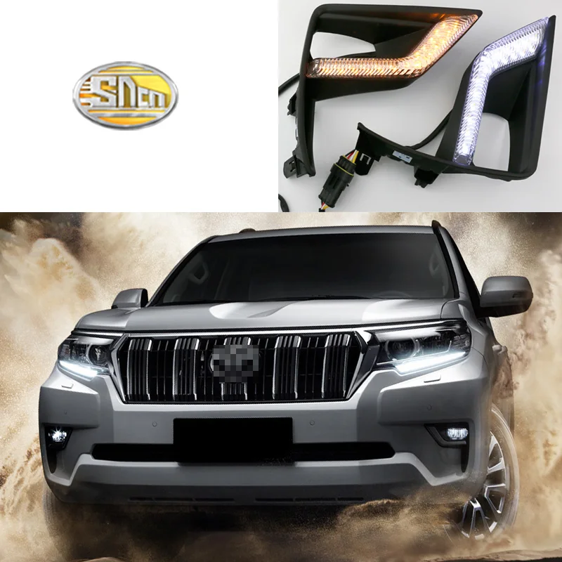 Для Toyota Land Cruiser Prado 2018 2019 дневные ходовые огни Противотуманные фары крышка