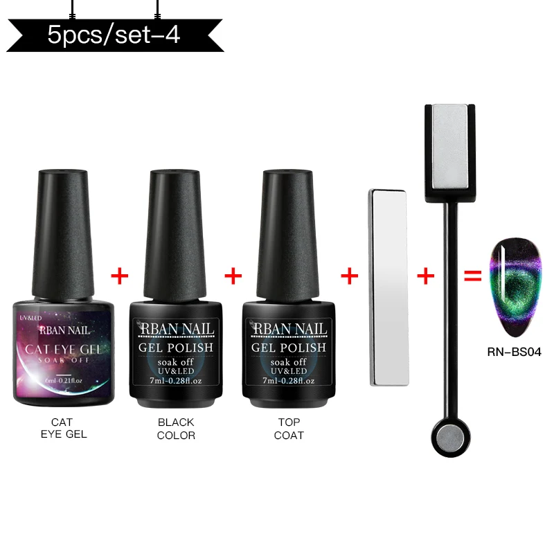 ZH09178 RBAN NAIL 9D Galaxy Хамелеон для использования с магнитом кошачий глаз Гель-лак для ногтей замачиваемый долговечный Блестящий лак для ногтей УФ светодиодный лак для ногтей - Цвет: ZH09178