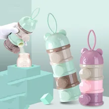 

Bear Style Portable Baby Food Storage Box Essential Cereal Cartoon Infant Milk Powder Box Toddle Snacks Container High Capacity