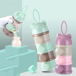 Bear Style Portable Baby Food Storage Box Essential Cereal Cartoon Infant Milk Powder Box Toddle Snacks Container High Capacity