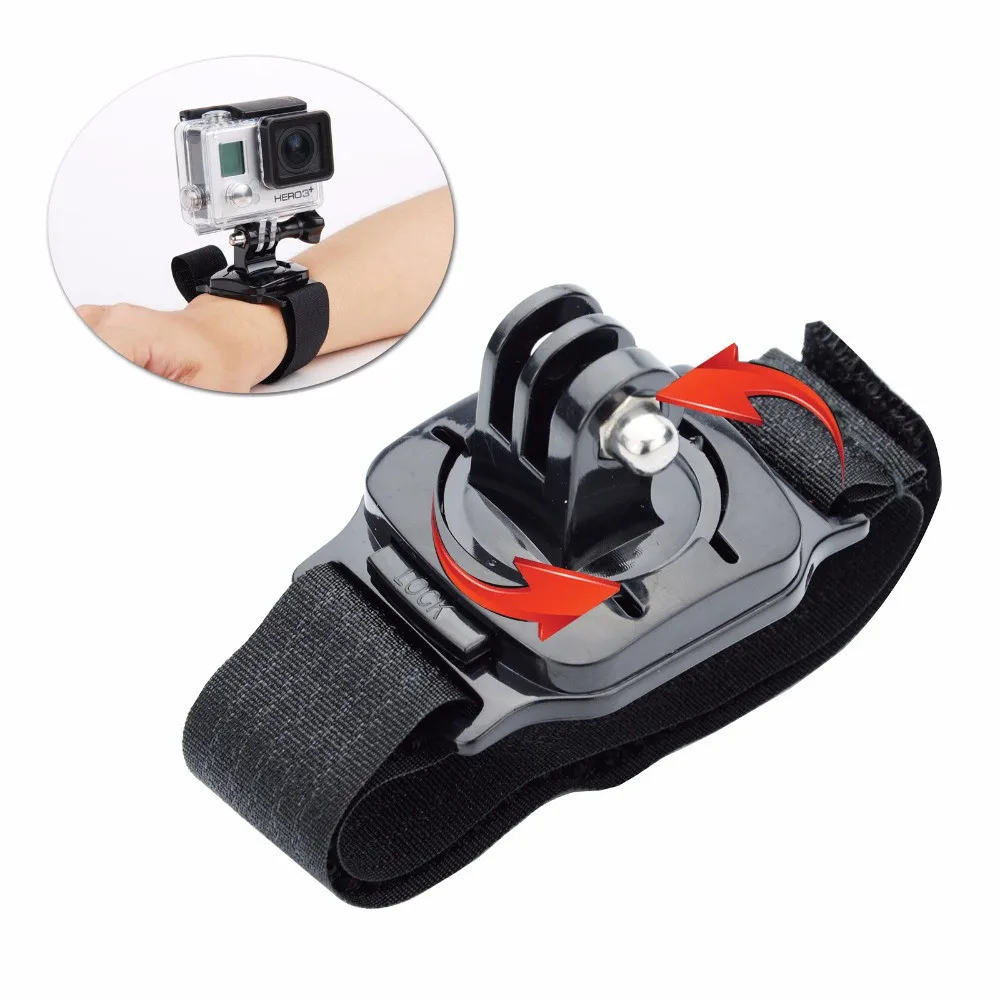 360 Degree Rotation Wrist Strap Adjustable Hand Band Mount for Gopro Hero 9/8/7/6/5 SJCAM