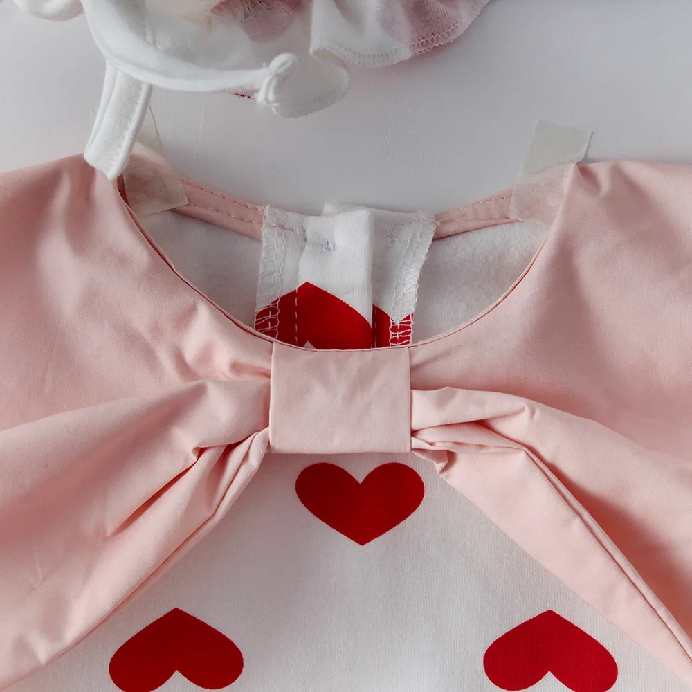 54-3-Love heart Baby Girl Romper
