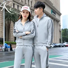 KE, спортивный костюм, серый и черный, для бега, для фитнеса, для пары, спортивный костюм, для мужчин и женщин, большого размера плюс до 5XL, Повседневный, для любви