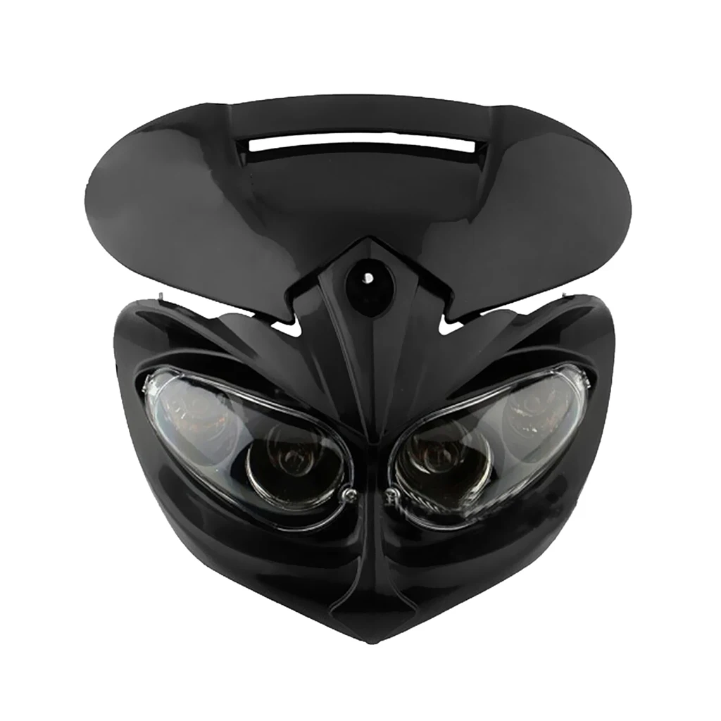 Black  Motorcycle Headlight Fairing Lamp For Streetfighter Dirt Bike