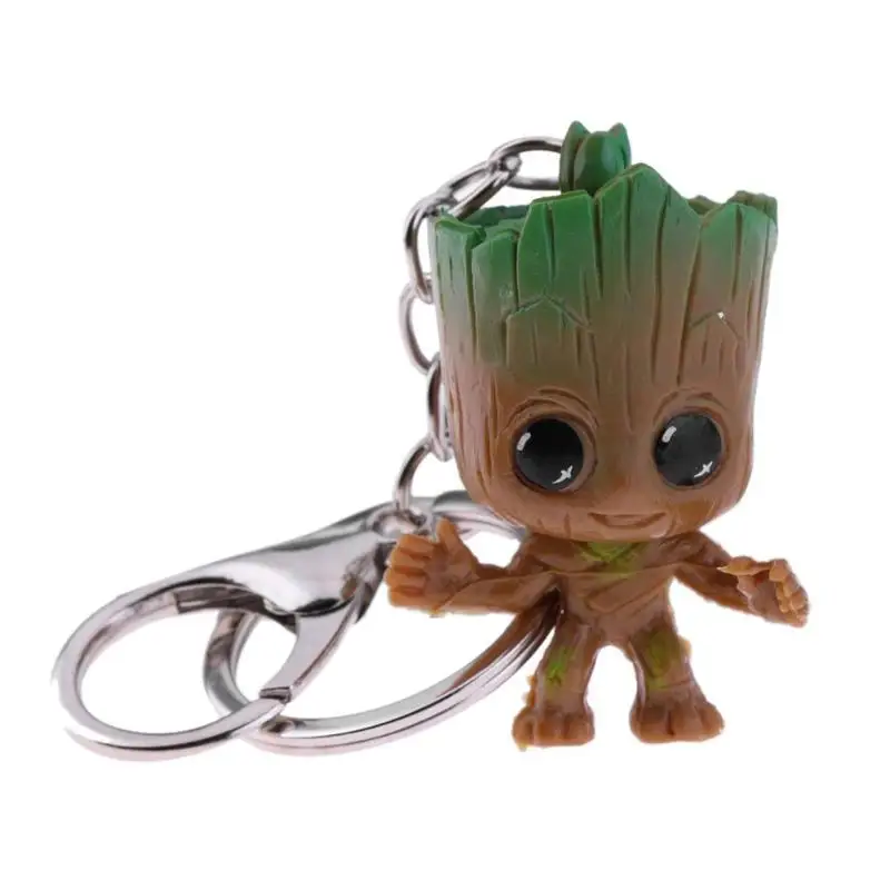 Стражи Галактики фигурка дерево человек украшение автомобиля игрушки Groot брелок Модель статуя красное дерево человек фигурка младенца брелок маленький подарок