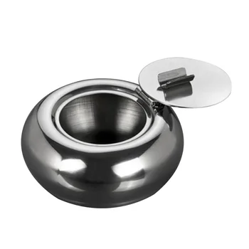 

Stainless Steel Drum Shape Ashtray Cigarette Cigar Smoking Smoke Ash Tray Silver