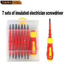 EVERPOWER 7pcs Screwdriver Set Withstand Voltage 1000V Precision Magnetic Phillips Slotted For Electrician Hand Tools with Box EVERPOWER 7pcs Screwdriver Set Withstand Voltage 1000V Precision Magnetic Phillips Slotted For Electrician Hand Tools with Box
