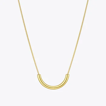 

ENFASHION Cute Smile Choker Necklaces For Women Gold Color Curved Simple Pendant Necklace 2020 Fashion Jewelry Collares P203132