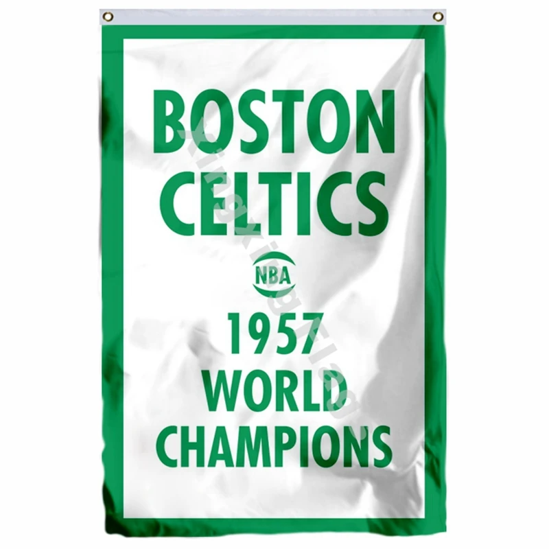 Boston Celtics 1957 флаг чемпионов мира 3ft x 5ft полиэстер командный баннер Летающий Размер