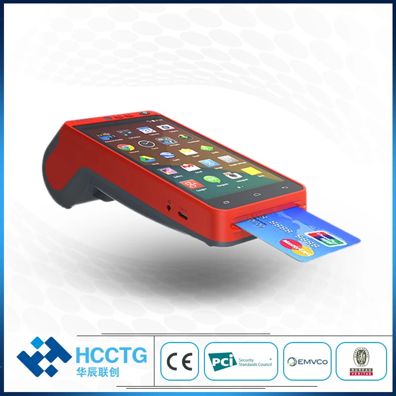 US $154.00 Android Touch 50 POS Handheld Smart EMV PCI Visa MasterCard terminal with 4G WIFI Bluetooth Barcode Scanner Thermal Printer