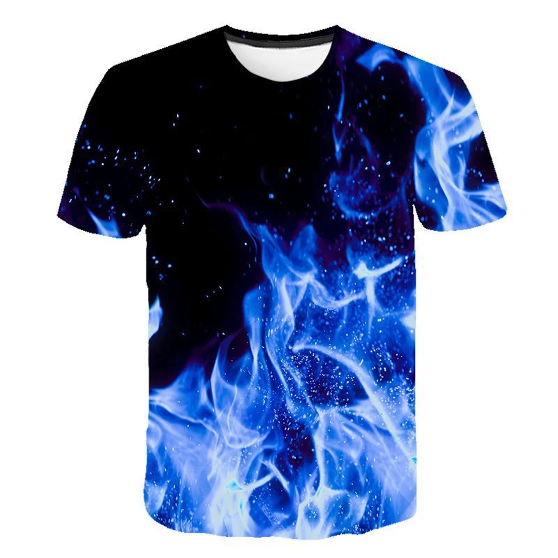 Flame Burning Lion Tshirt Fashion Male 3d Digital Printing T Shirts Men S Short Sleeve T Shirt Casual Plus Size S 6xl Tops Tees T Shirts Aliexpress
