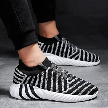 

Sports Athletic Running Shoes Men Brand Sock Sneakers Lace-Up Breathable Jogging Trainers Male Boy Cool Walking Footwear Z1-74