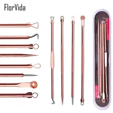 Набор из 4 предметов, набор инструментов для ухода за кожей, косметическое средство от черных точек акне, игла для удаления кожи лица